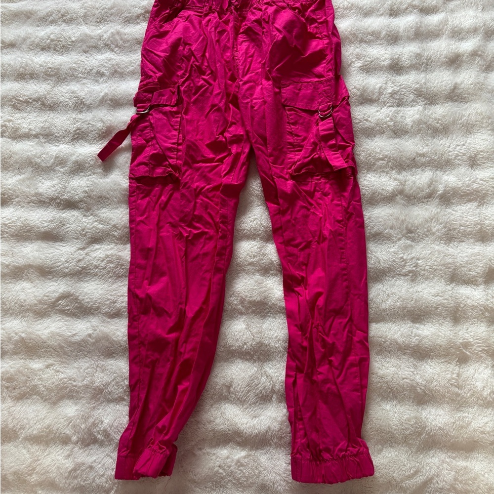 Vibrant Pink Cargo Pants